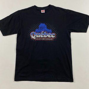 Vintage NWOT Quebec City Ville Historique T Shirt Mens Medium Black Cotton